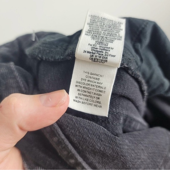 Free People We The Free Vintage Flare Jeans Black Size 28 Mid Rise Raw Hem - Picture 7 of 12